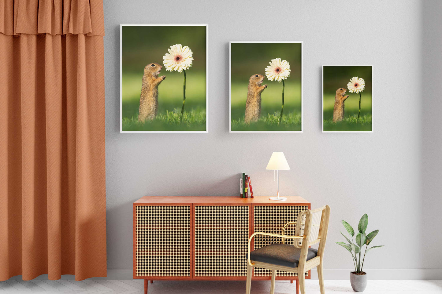 Squirrel With Flower