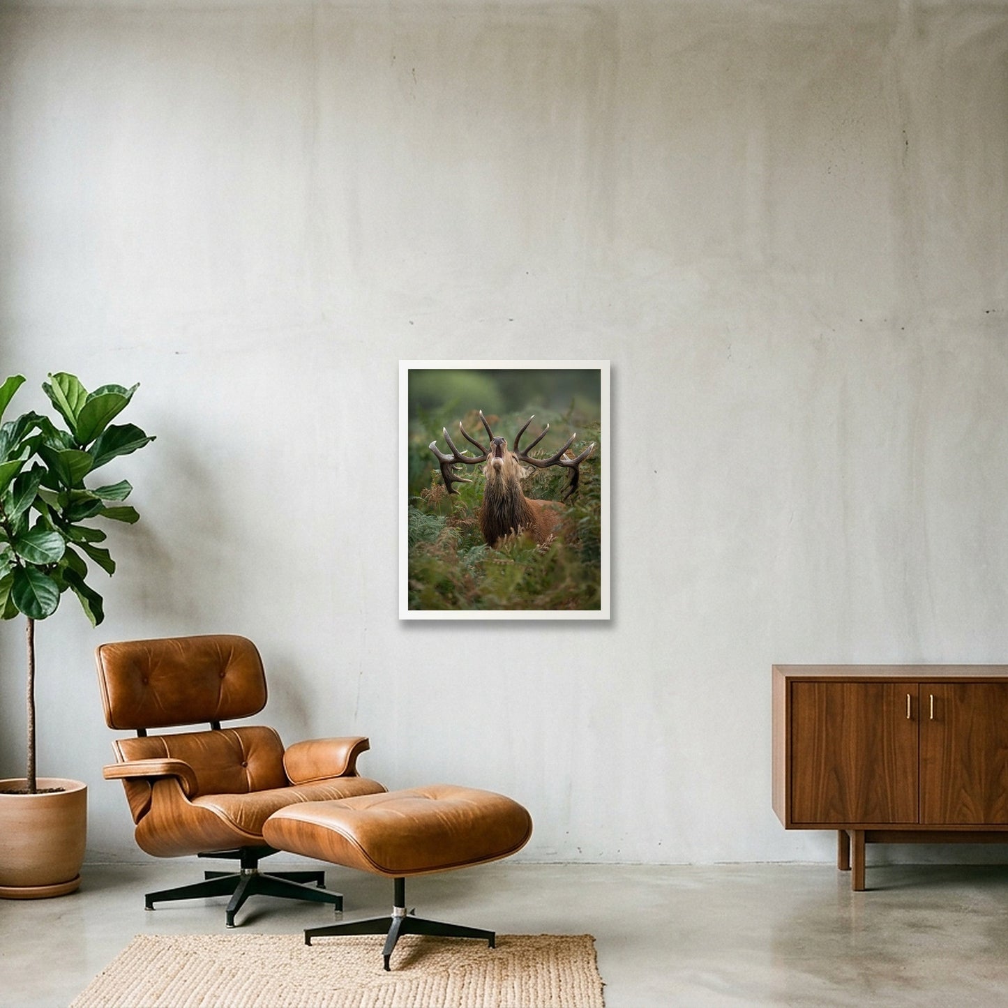 Red Deer — 40×50cm, 16×20" White Frame