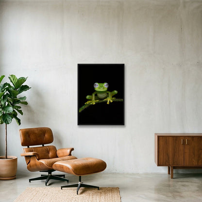 Ghost Glass Frog — 60×80cm, 24×31" Black Frame